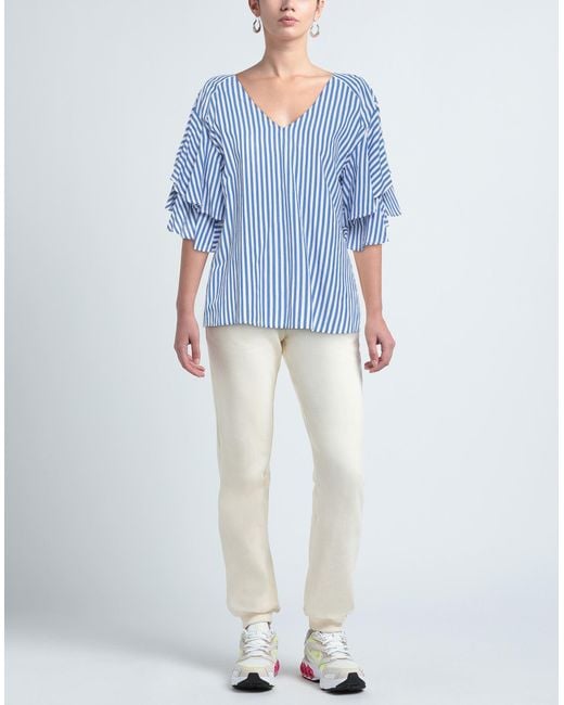 SEVENTY VENEZIA Blue Top Viscose, Polyamide