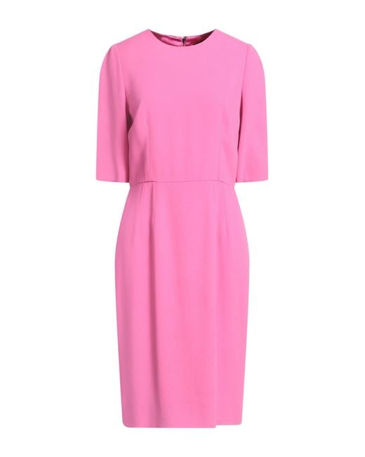 Dolce & Gabbana Pink Midi Dress Viscose, Acetate, Elastane
