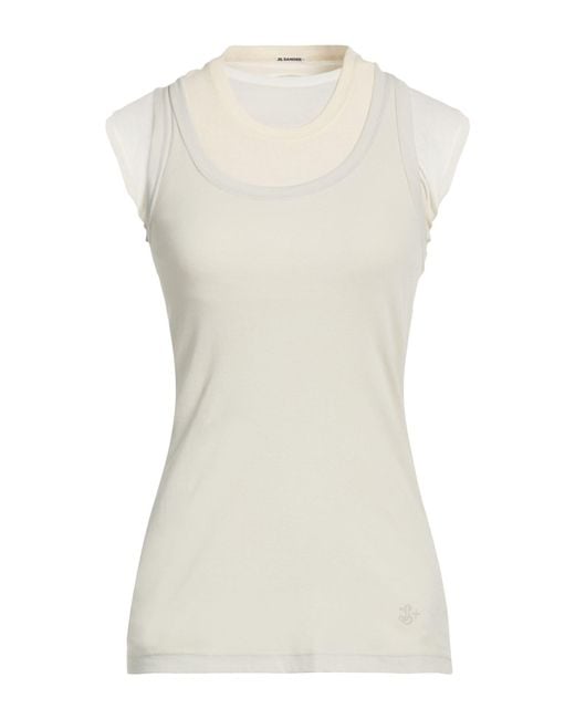 Jil Sander White Tank Tops
