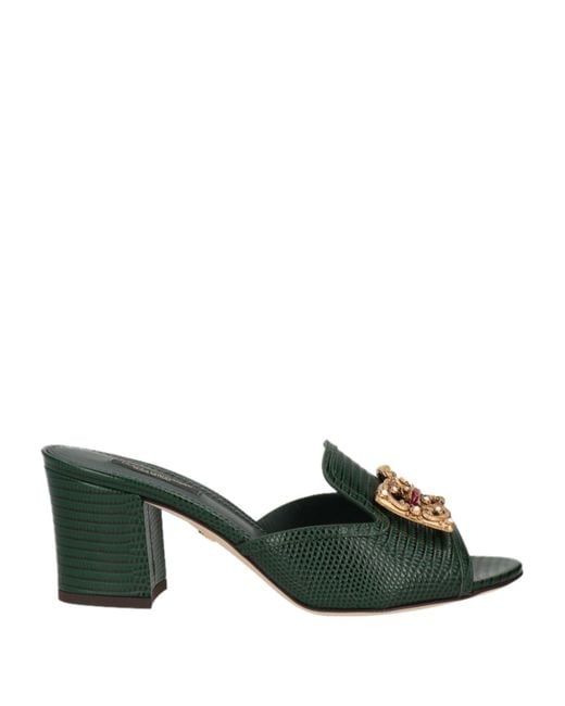 Dolce & Gabbana Green Sandale