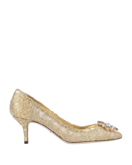 Dolce & Gabbana Natural Pumps Polyamide, Lambskin, Polyester