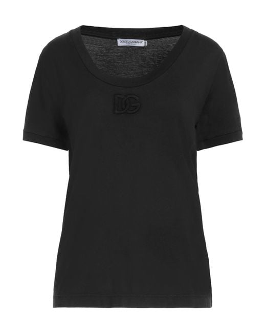 Dolce & Gabbana Black T-Shirt Cotton