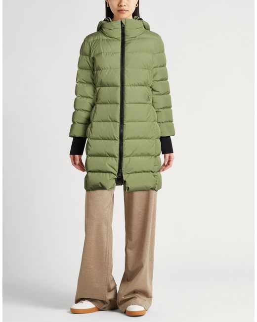 Herno Green Military Puffer Polyester