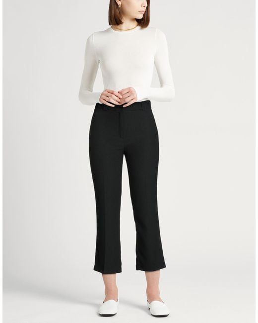 HEBE STUDIO Black Pants Polyester