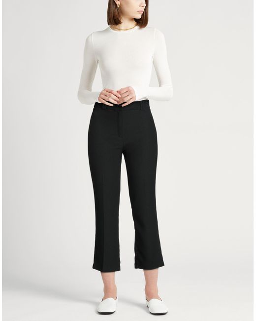 HEBE STUDIO Black Pants Polyester