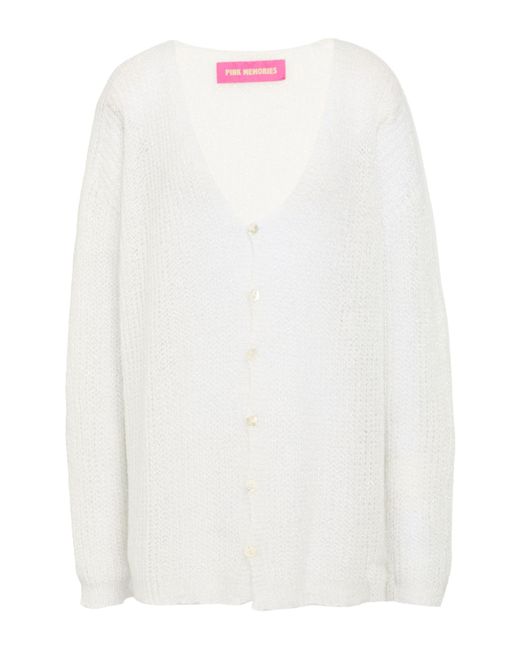 Pink Memories White Strickjacke