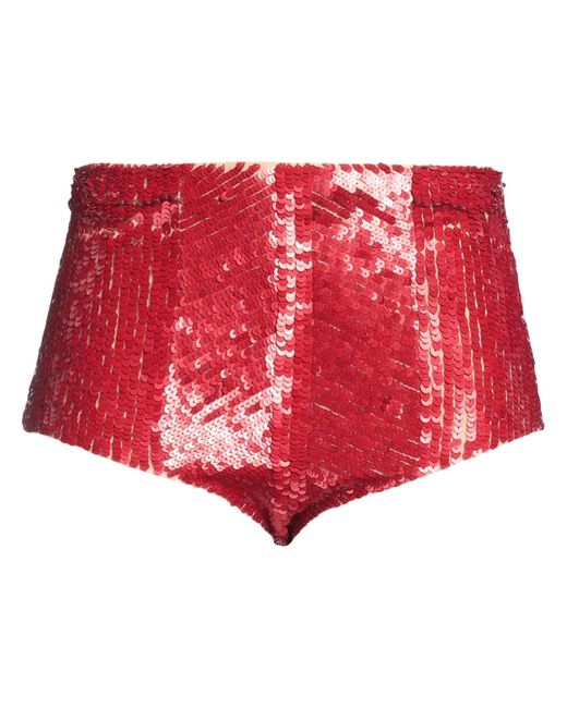 P.A.R.O.S.H. Red Shorts & Bermuda Shorts Polyamide, Elastane