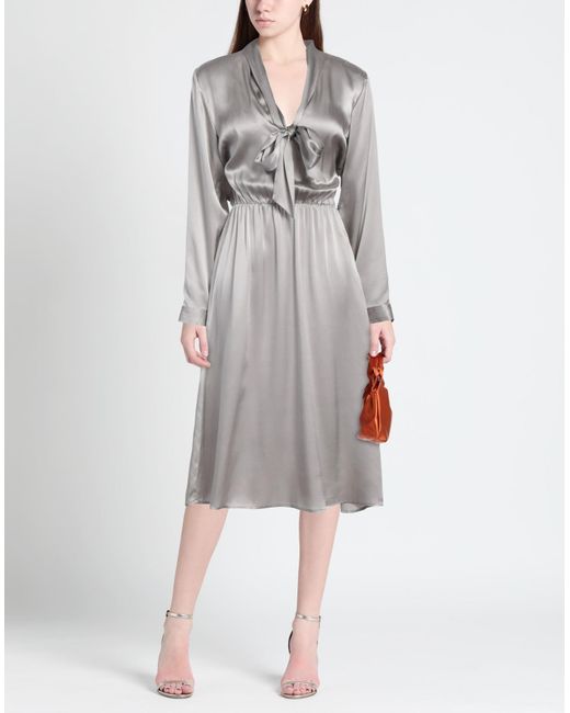 P.A.R.O.S.H. Gray Midi Dress