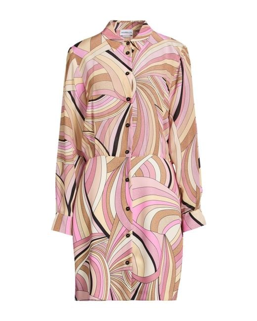 Marella Pink Mini Dress Silk, Polyester, Elastane