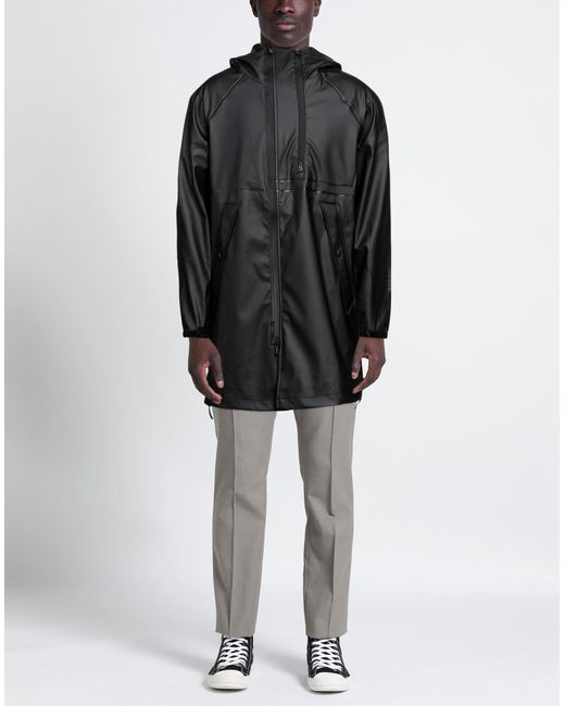 KRAKATAU Black Overcoat & Trench Coat for men