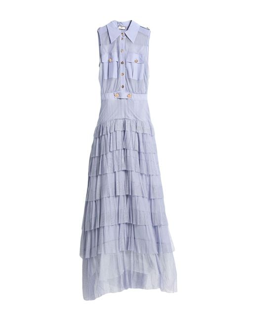 Elisabetta Franchi Blue Maxi Dress