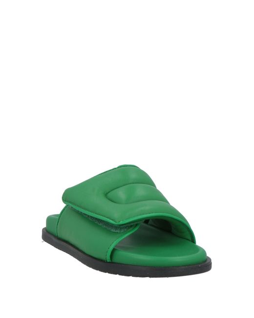 COPENHAGEN Green Sandals Leather