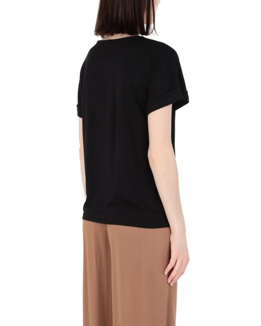Vero Moda Synthetic T-shirt, Plain Pattern in Black - Lyst