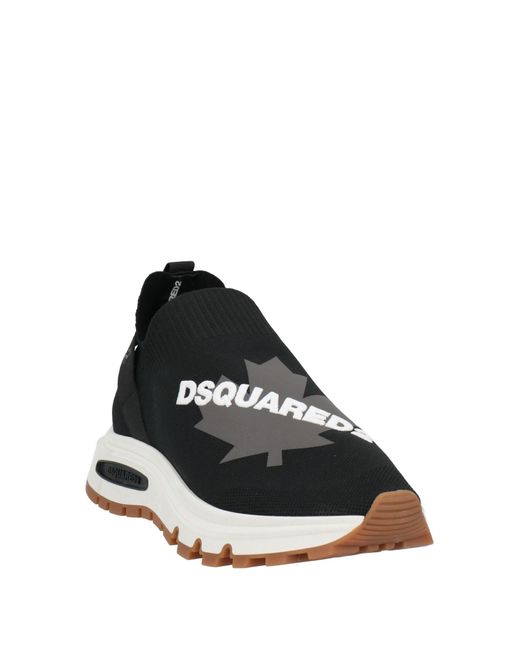 DSquared² Black Sneakers Textile Fibers for men