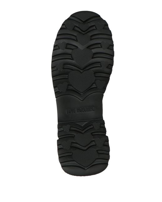 Love Moschino Black Sneakers Leather, Textile Fibers
