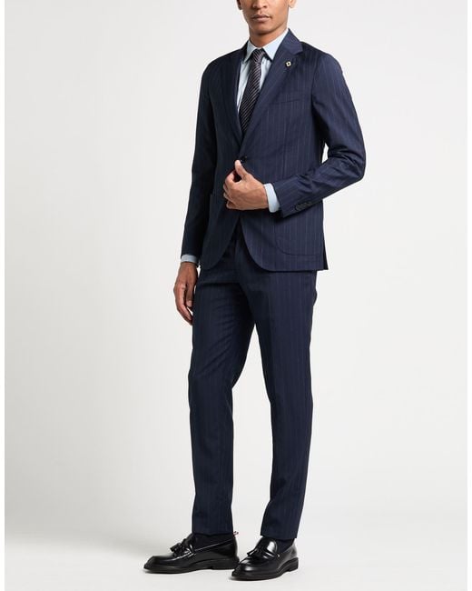 Lardini Blue Suit Wool for men
