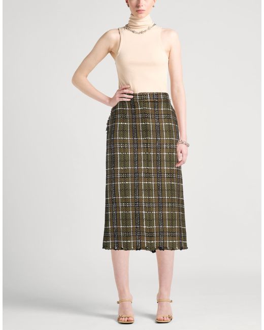 Thom Browne Green Midi Skirt
