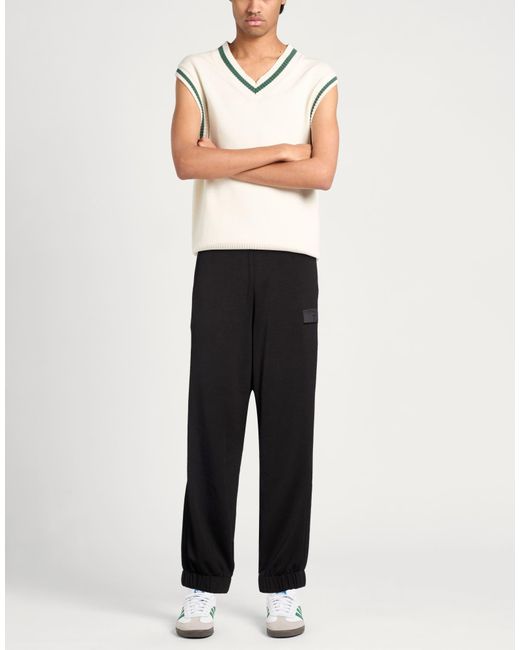 EA7 Black Pants Polyester, Modal, Elastane for men