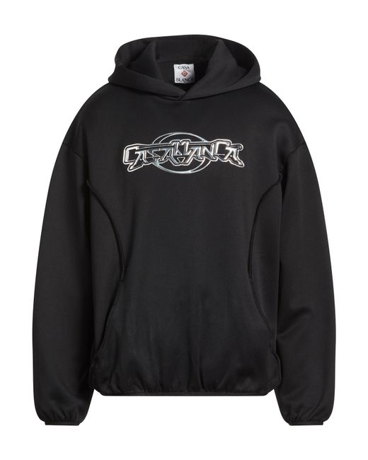 Casablanca Black Sweatshirt Polyamide, Polyester, Elastane for men