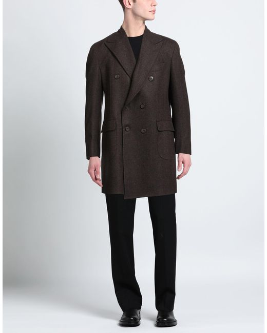 HOLLAND & SHERRY Black Coat Virgin Wool for men