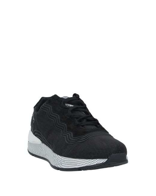 Atlantic Stars Black Sneakers Soft Leather, Textile Fibers for men