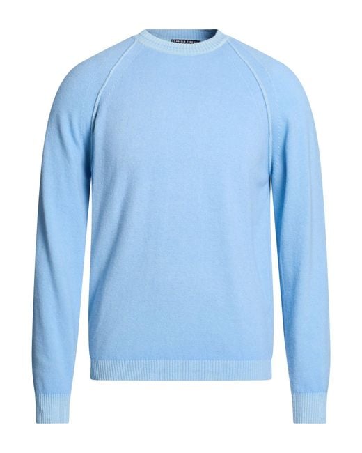 Daniele Fiesoli Blue Lab Light Sweater Virgin Wool, Cashmere for men