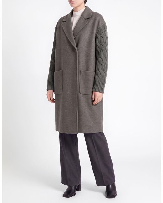 Gran Sasso Gray Coat Wool