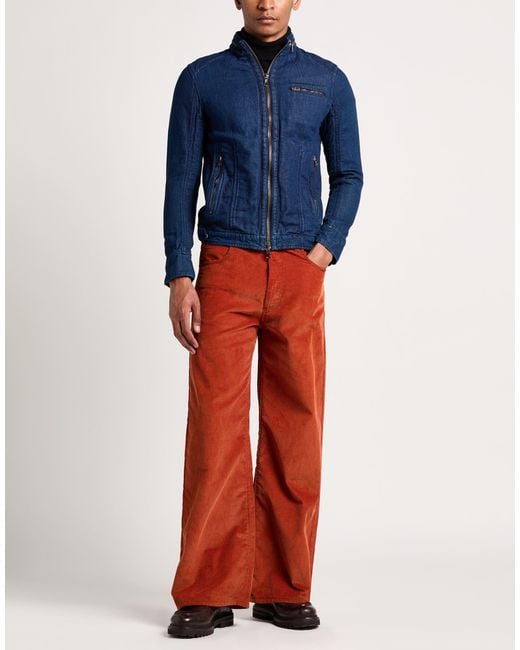 Messagerie Blue Denim Outerwear Cotton, Linen for men