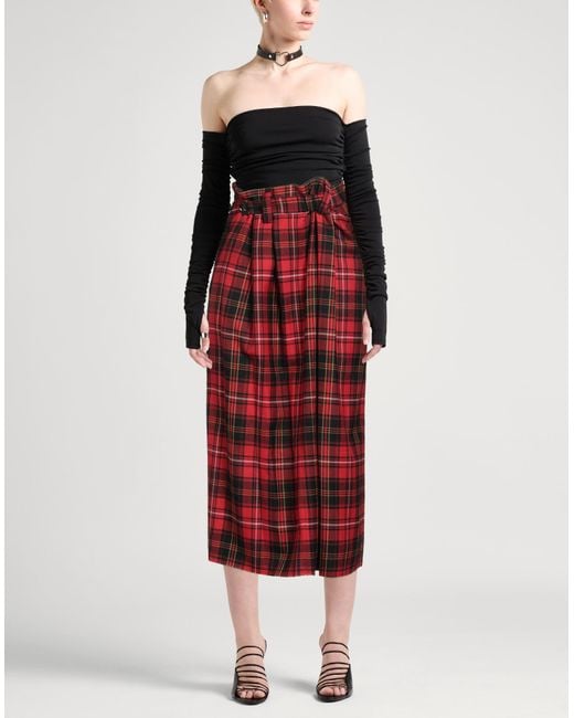 Y's Yohji Yamamoto Red Maxi Skirt