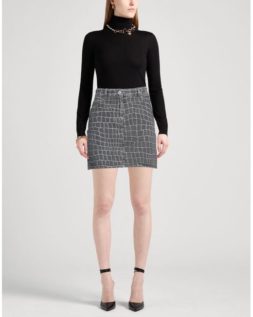 Versace Gray Denim Skirt