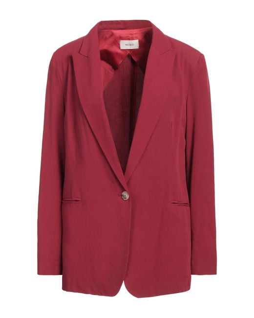 ViCOLO Red Blazer Viscose, Linen