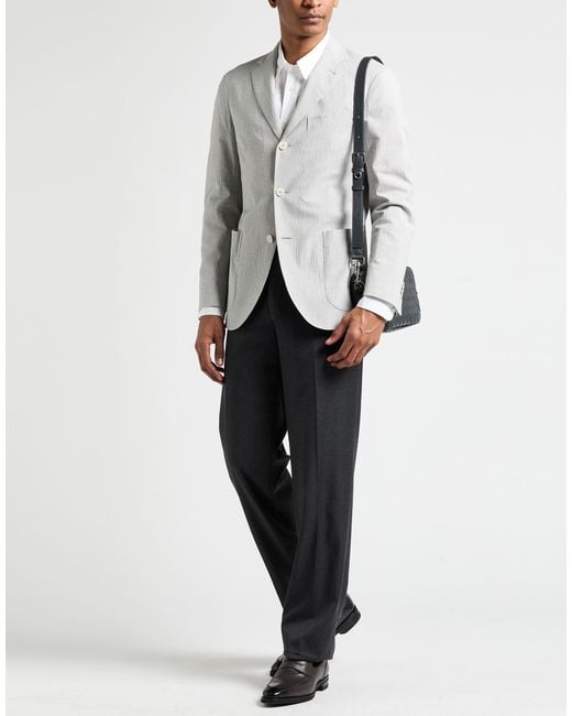 Boglioli Gray Light Blazer Cotton, Elastane for men