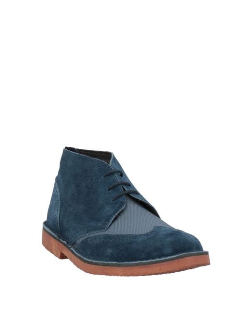 Angelo Nardelli Blue Ankle Boots for men
