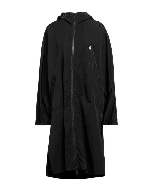 Marcelo Burlon Black Overcoat & Trench Coat