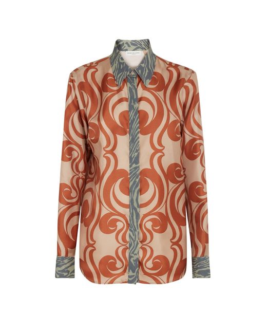 Chemise Dries Van Noten en coloris Orange