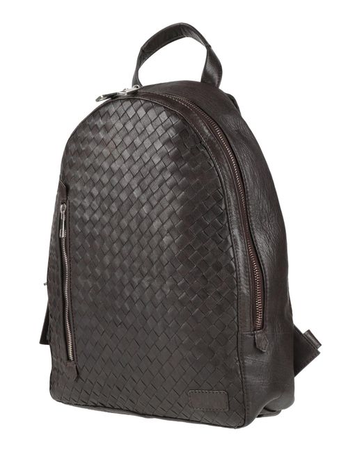 THE JACK AND JACKIE LEATHERS Black Dark Backpack Leather for men