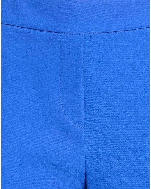 LANACAPRINA Blue Bright Pants Polyester, Elastane
