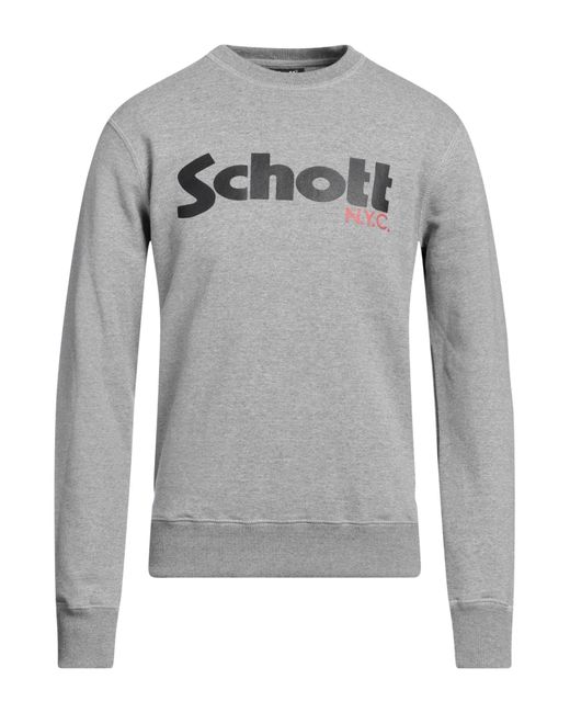 Schott Nyc Gray Sweatshirt for men