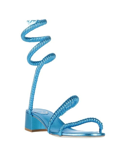 Rene Caovilla Blue Sandals