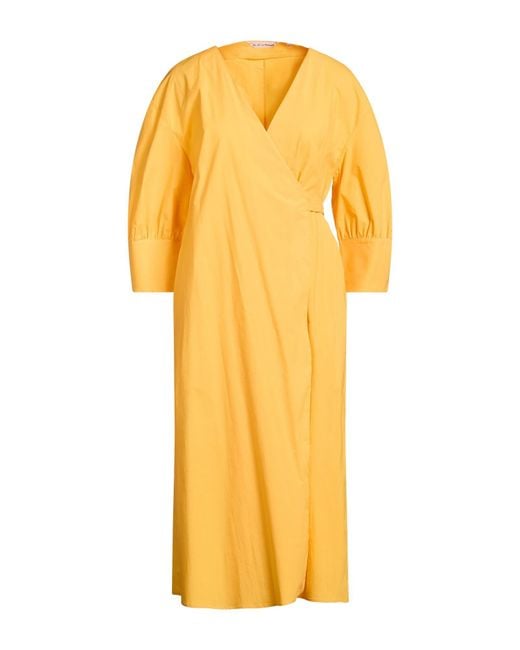Le Sarte Pettegole Yellow Midi Dress