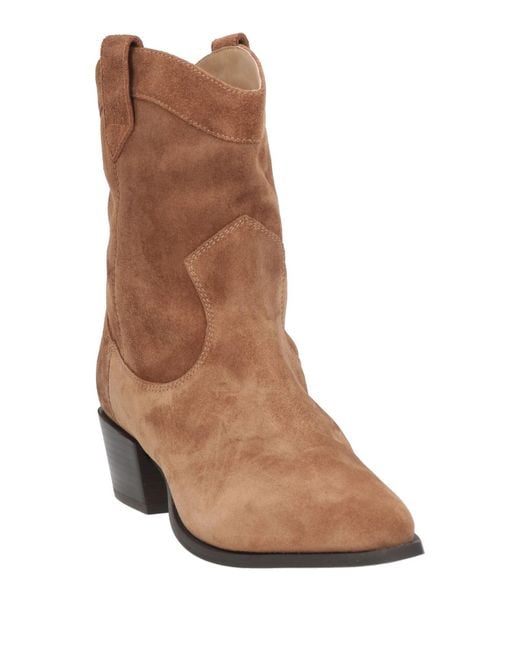 HADEL Brown Ankle Boots Leather