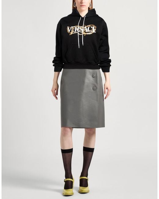 Versace Black Sweatshirt Cotton, Polyamide, Elastane
