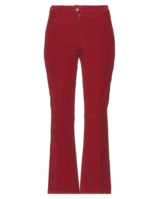 Incotex Red Pants Cotton, Elastane