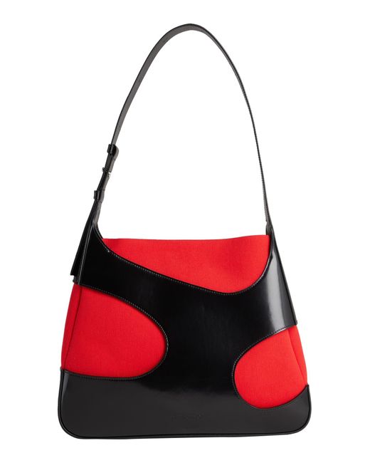 Ferragamo Red Cut-out Medium Leather Shoulder Bag