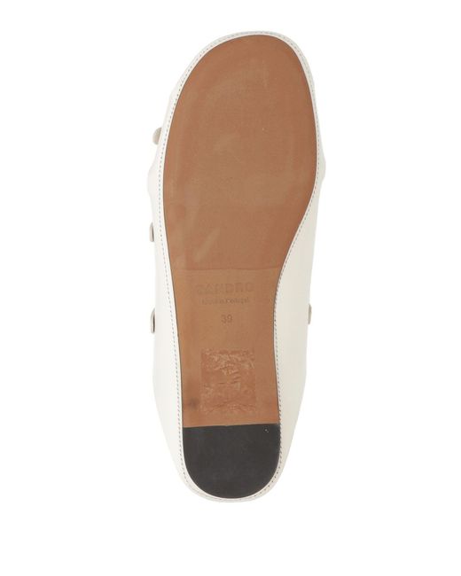 Sandro White Ivory Sandals Leather