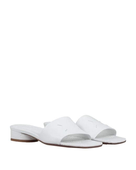 Maison Margiela White Sandals Leather