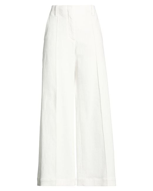 Brunello Cucinelli White Jeans Cotton, Elastane, Brass