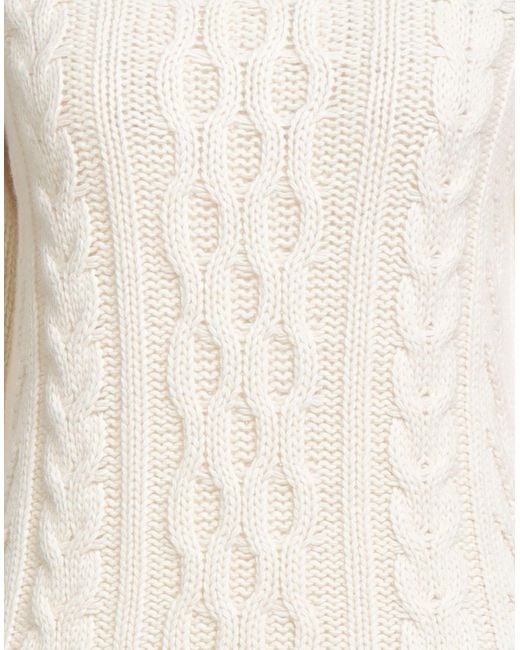 Aragona White Cream Turtleneck Cashmere