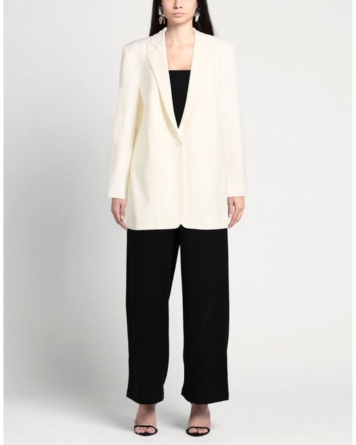 Aeron White Blazer Ecovero Viscose, Polyester, Elastane