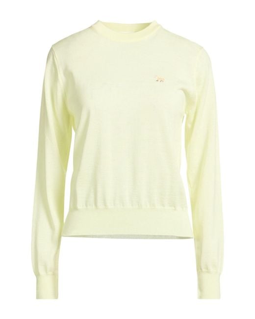 Maison Kitsuné Yellow Sweater Wool